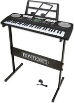 Bontempi HarmonyLegs Digitaal toetsenbord met 54 toetsen, toetsenbordlade en heldere toetsen, perfect voor entertainment, 74,9 x 23,9 x 8,9 cm