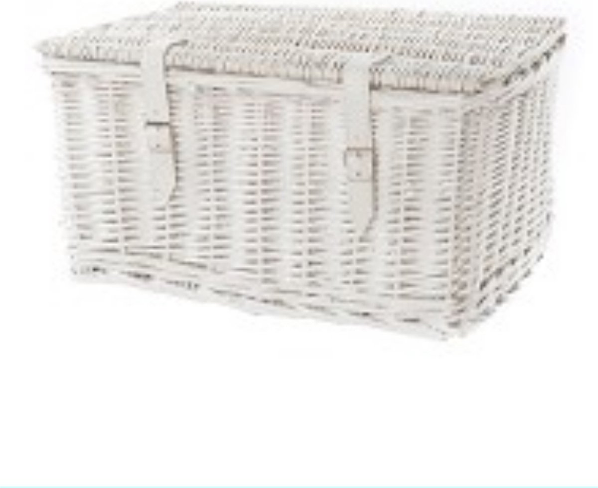 Bol.com Falkx Fietsmand Riet Wit 48x36x26 cm. (Maat M) aanbieding