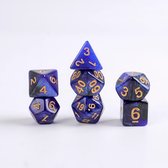 Lapi Toys - Dungeons and Dragons dobbelstenen - D&D dobbelstenen - D&D polydice - 1 set (7 stuks) - Acryl - Blauw