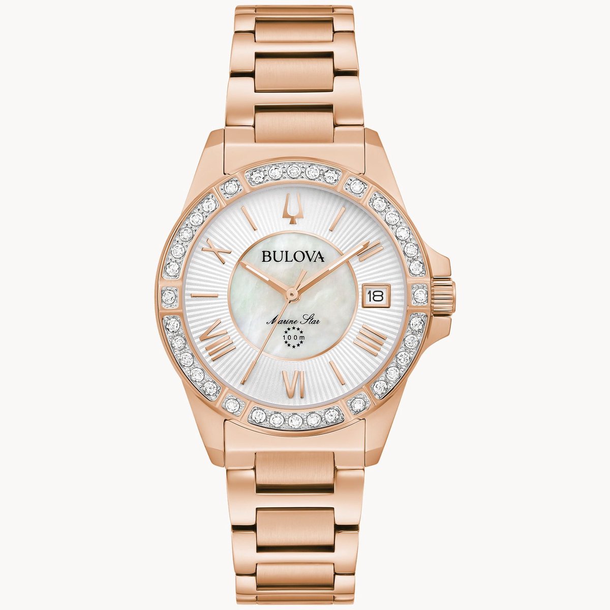 Bulova Marine Star 98R295 Horloge - Staal - Rosékleurig - Ø 32 mm