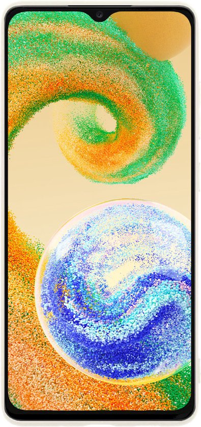 Coque Samsung Galaxy A04s Coque Arrière En Siliconen Avec 2x Protecteur D'écran - Coque Samsung A04s Coque En Silicone - Wit