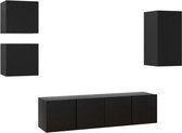 vidaXL-Ensemble de meubles TV 5 pièces-panneaux de particules-noir