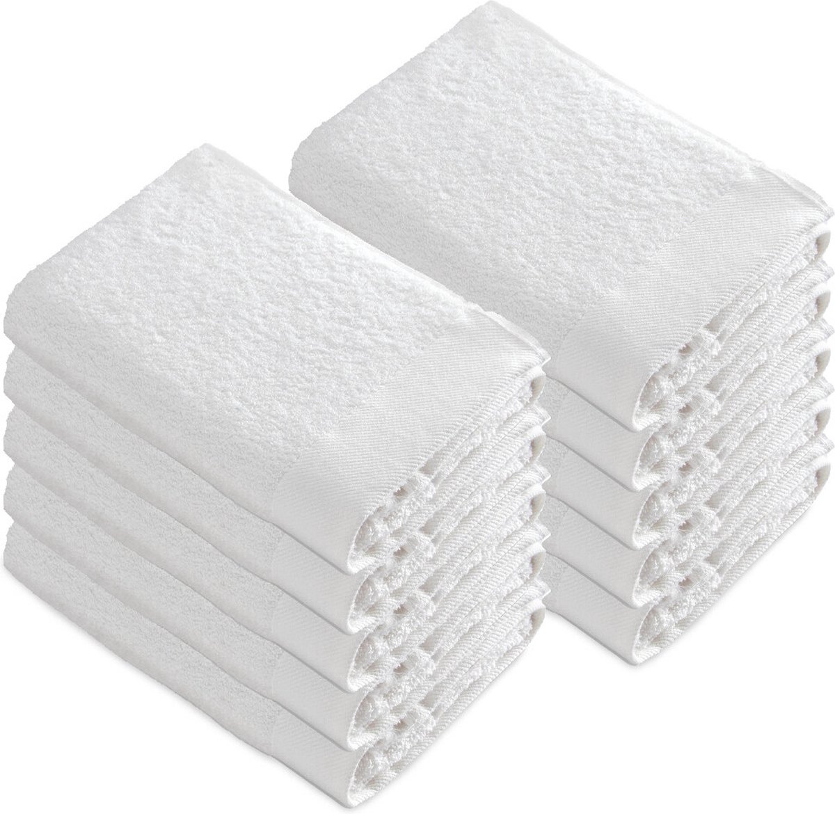 Walra Remade Handdoeken 50x100 - set van 10 - Zware kwaliteit 550 g/m2 - Off White