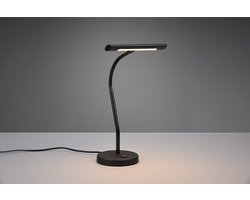 LED Bureaulamp - Trion Curty - 4W - Warm Wit 3000K - Dimbaar - Rond - Mat Zwart - Aluminium