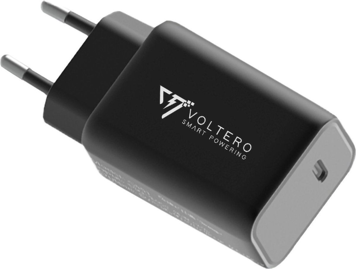 Voltero C65 - USB-C Oplader - Fast Charge GaN Technologie - 65W - Snellader voor Apple iPhone, Samsung Galaxy, MacBook, Chromebook - Zwart - Voltero