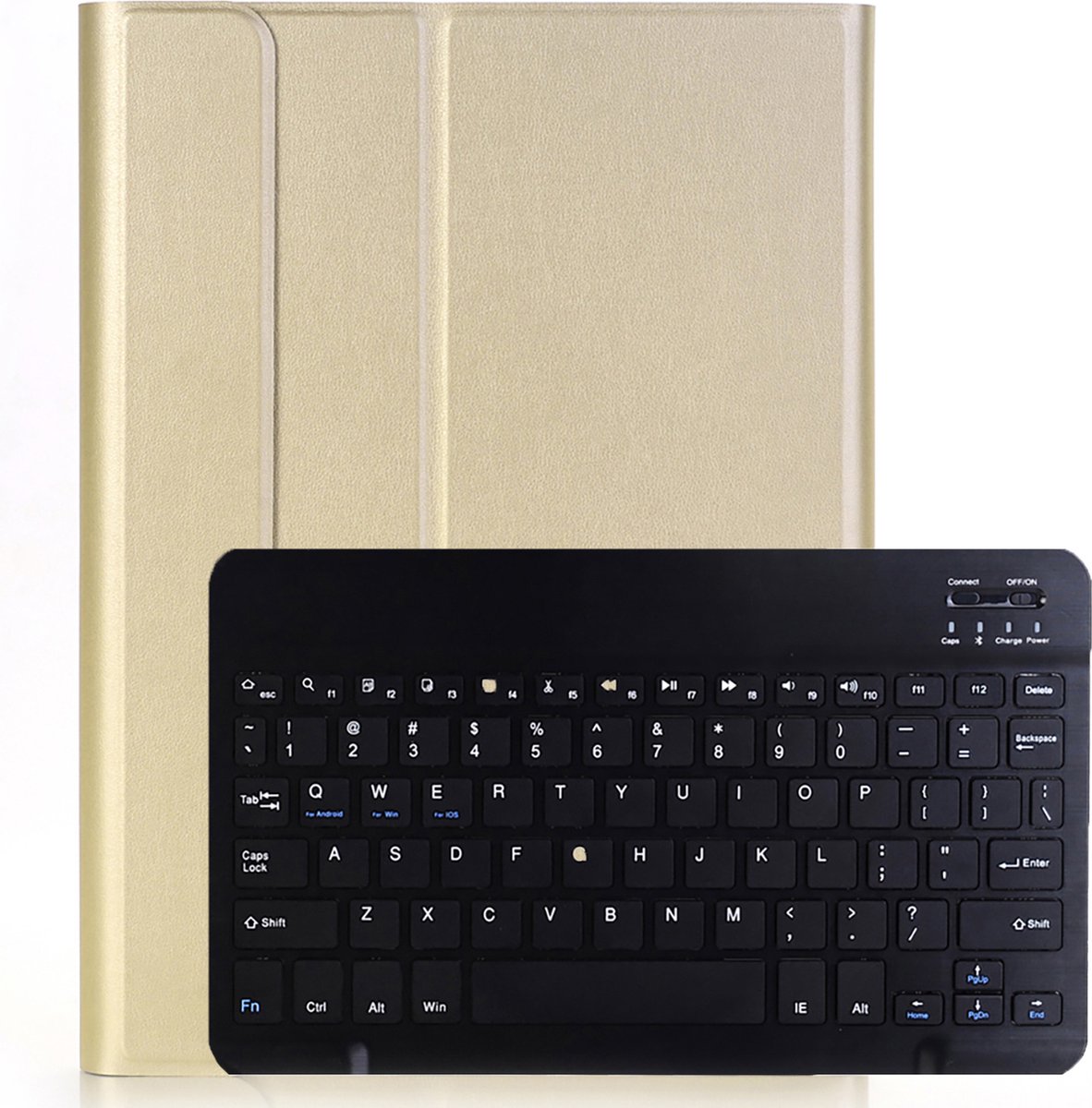 Hoesje - Geschikt voor Apple iPad 9 (2021) - 10.2 inch - 9e Generatie - Keyboard Book Cover - Toetsenbord Case - Hoes - Goud — cadeau in Telefoon & Tablet - foto 6