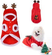 Nobleza Kerstjas voor hond - Kerstkostuum hond - L35cm - Rood