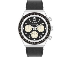Timex Q Chronograph TW2V42700 Horloge - Leer - Bruin - Ø 40 mm