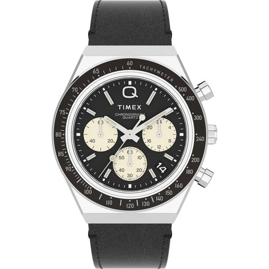 Timex Q Chronograph TW2V42700 Horloge - Leather - Brown - Ø 40 mm