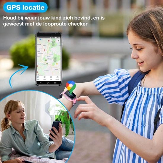 LUXXOZ Smartwatch Kinderen GPS Horloge Tracker Kind Kinderhorloge
