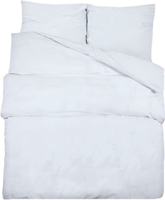 vidaXL Housse de couette légère 200 x 200 cm Microfibre Blanc