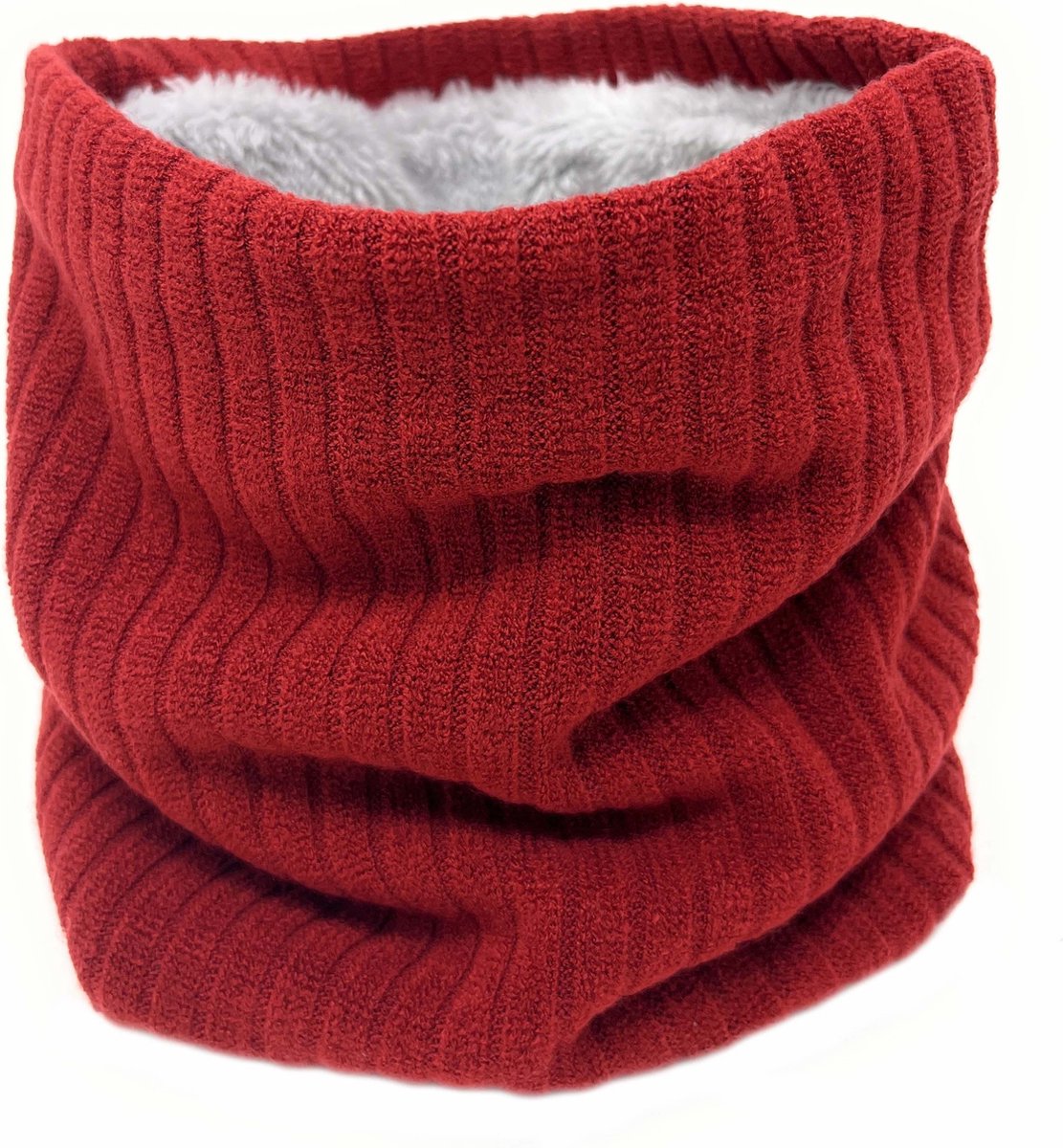 Su.B.dgn Nekwarmer Heren en Dames - Multifunctioneel Muts, Colsjaal Dubbele Lagen voor Buiten Sporten Fietsen Motor Masker- Uniseks - Rood