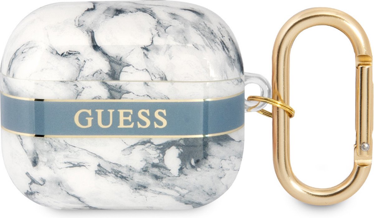 Guess Airpods 3 Case - Marble - Blauw