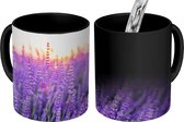 Magische Mok - Foto op Warmte Mokken - Koffiemok - Lavendel - Close-up - Paars - Bloemen - Magic Mok - Beker - 350 ML - Theemok