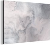 Wanddecoratie Metaal - Aluminium Schilderij Industrieel - Wolken - Abstract - Verf - 60x40 cm - Dibond - Foto op aluminium - Industriële muurdecoratie - Voor de woonkamer/slaapkamer