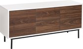 Beliani OKLAND - Sideboard - Donkere houtkleur - Spaanplaat