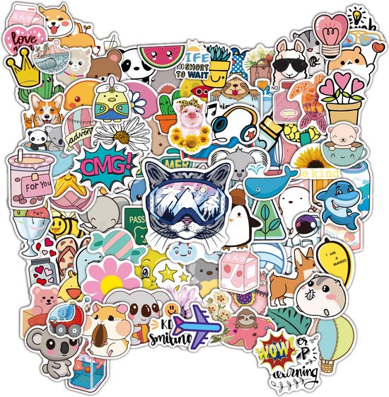 100 stuk A036 vakantie holiday Cartoon stickers voor kinderen en volwassenen Beloningsstickers Journal Laptop Telefoon Stickers