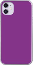 Coque iPhone 11 - Violet - Couleurs - Design - Motif - Coque de téléphone en Siliconen