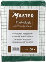 Master poetsdoek wit - 29x30cm - 1-laag celstof - pluisarm