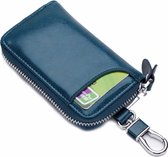 Su.B Leather key bag men - Pochette pour clés avec porte-cartes - Su.B avec porte-cartes - Bleu sarcelle
