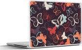 Laptop sticker - 15.6 inch - Vlinders - Patronen - Abstract - 36x27,5cm - Laptopstickers - Laptop skin - Cover