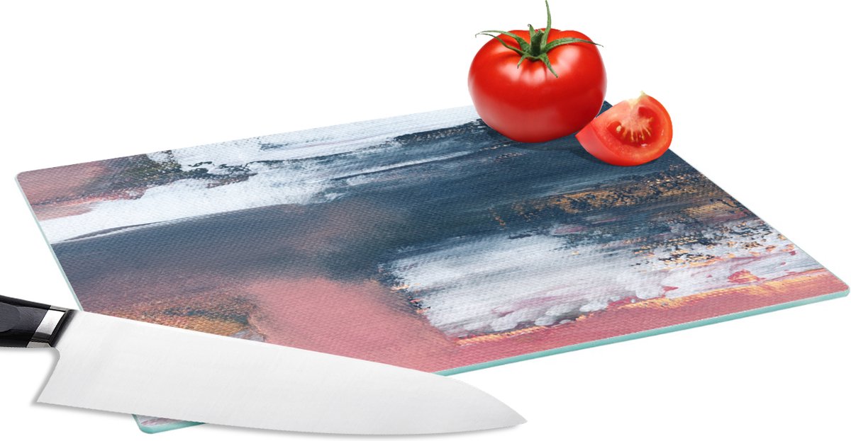 Glazen Snijplank - 28x20 - Abstract - Verf - Design - Snijplanken Glas