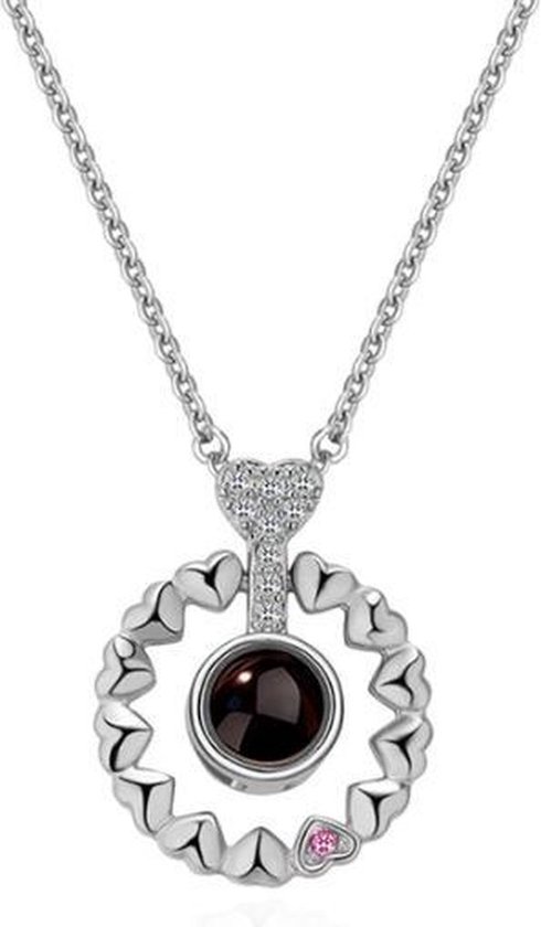 Yumilok Roestvrij stalen fotomedaillon om te openen, foto-afbeeldingen, amulet, roségoud, zilverkleurig, hartvormige hanger, halsketting met hanger, voor dames en meisjes, 3 stuks