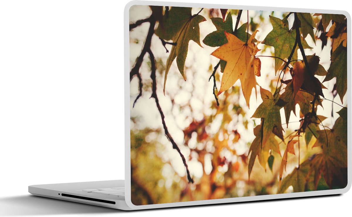 Laptop sticker - 10.1 inch - Natuur - Herfstbladeren - Landelijk - 25x18cm - Laptopstickers - Laptop skin - Cover