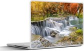 Laptop sticker - 17.3 inch - Herfst - Waterval - Natuur - Bomen - 40x30cm - Laptopstickers - Laptop skin - Cover
