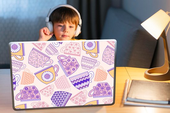 Sticker pour ordinateur portable - 17,3 pouces - Motifs - Tasses à thé - Thee - 40x30cm - Autocollants pour ordinateur portable - Skin pour ordinateur portable - Housse