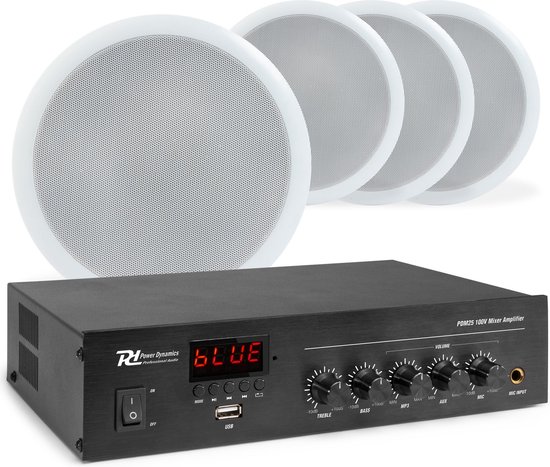 Système audio avec 4 haut-parleurs de plafond CSPB5 et amplificateur PDM25  avec... | bol