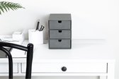 Bigso Box of Sweden Plateau de bureau avec 3 tiroirs - Grijs - Durable et extensible