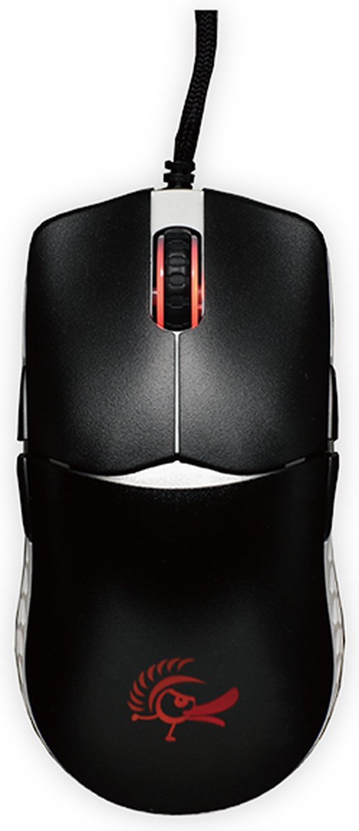 Ducky Feather Black & White gaming muis Kailh GM 8.0 Microswitch, 400 - 16000 dpi, ARGB leds