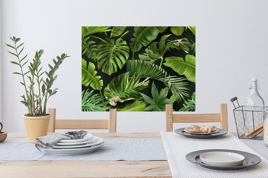 Stickers muraux - Film autocollant - Motif - Tropical - Feuilles - Garçons - Filles - Enfants - Bébé - 80x60 cm - Film adhésif - Stickers muraux Chambre d'enfant - Papier peint autocollant - Papier peint autocollant - Film autocollant