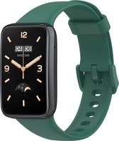 Siliconen Smartwatch bandje - Geschikt voor Xiaomi Smart Band 7 Pro siliconen bandje - donkergroen - Strap-it Horlogeband / Polsband / Armband