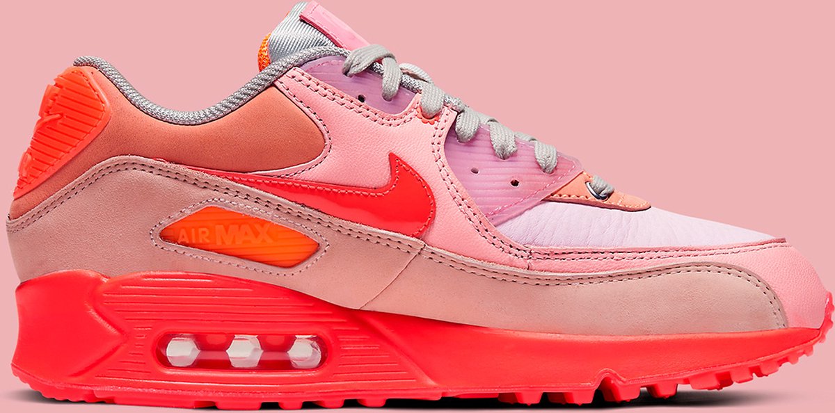 Sneakers Nike Nike Air Max 90 Bright Crimson/Pure Platinum Rood