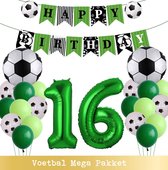 Voetbal Ballonnen - Cijfer Ballon 16 Jaar - Snoes - Megapakket - set van 24 Sport Voetbalfan Voetbal Jongen/Meisje - Sportieve - Voetbal Vrouwen Mannen - Kinderfeestje - Verjaardag - Helium Ballon nummer 16