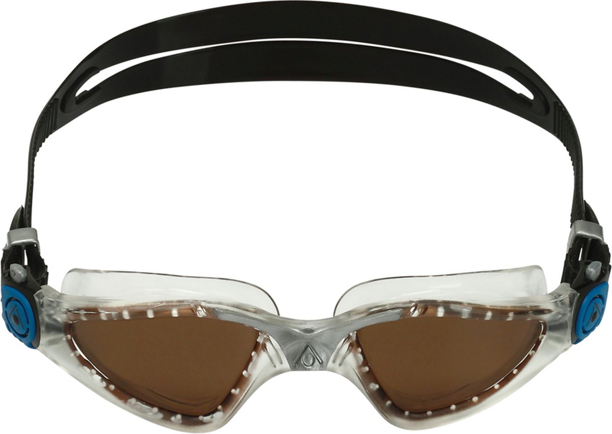 Aquasphere Kayenne - Zwembril - Volwassenen - Brown Polarized Lens - Petrol/Zilver