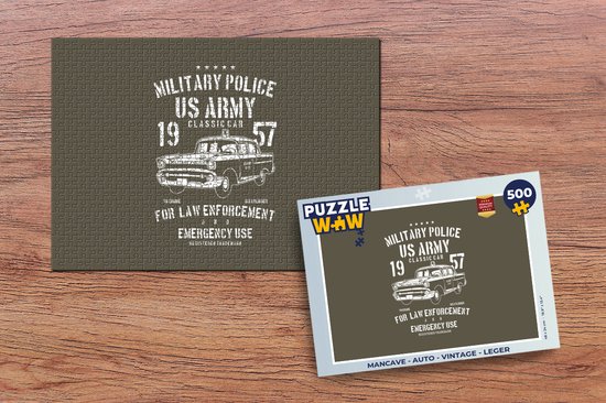 Puzzle Mancave - Voiture - Vintage - Armée - Puzzle - Puzzle 500 pièces