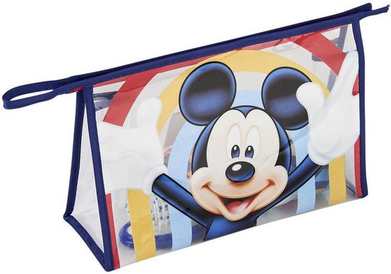 Kindertoiletartikelen Reisset Mickey Mouse Blauw (23 x 16 x 7 cm) - met 4 onderdelen