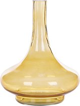 Beliani PANEER - Vase fleuri - jaune - verre