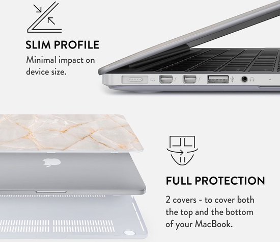 Picture of Burga Hard Case Apple Macbook Air 13 inch (2020) Vanilla Sand | bol.com