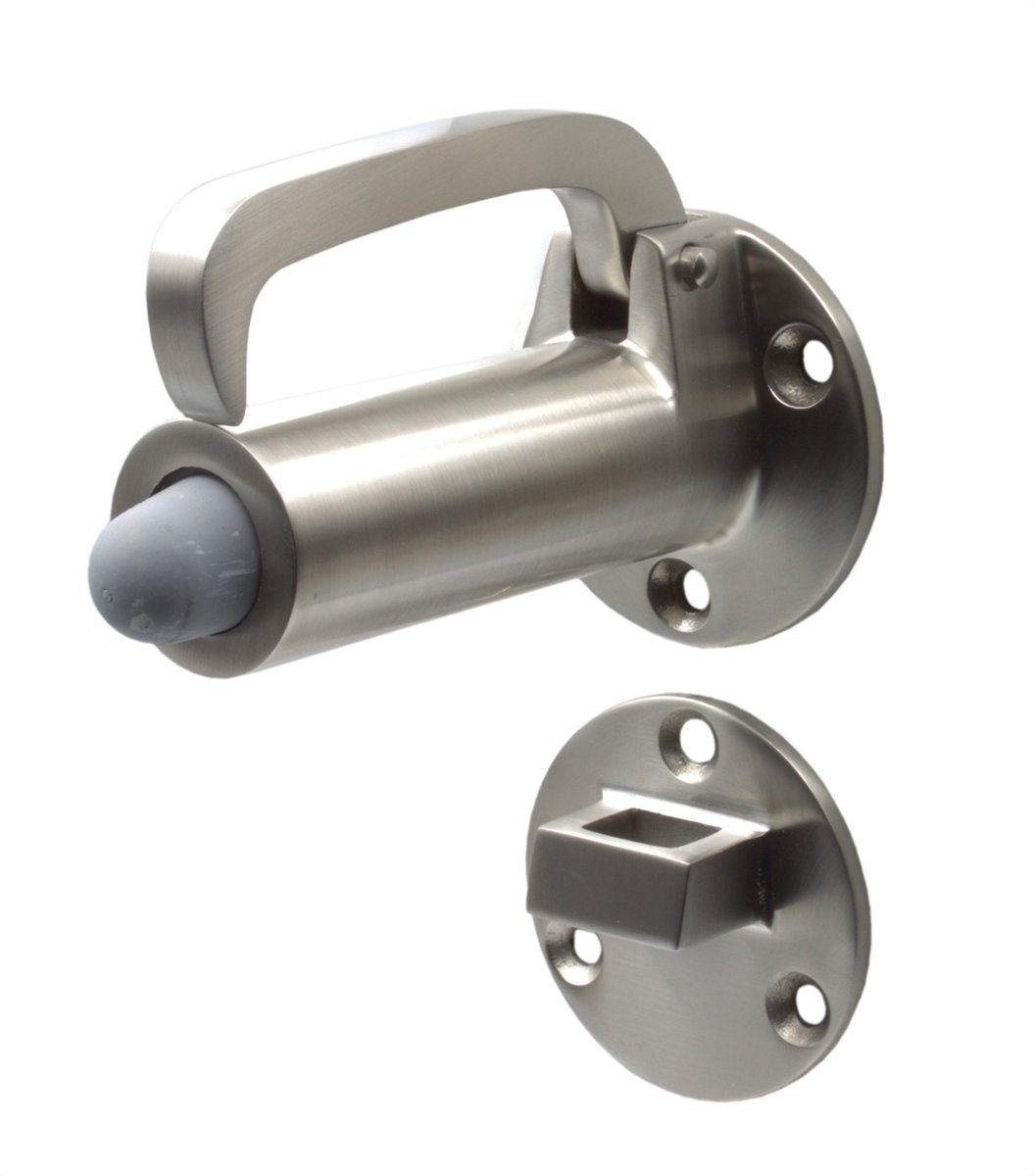 Deurvastzetter - met valhaak - 102mm - Rvs geborsteld - Rvs 316 - S&B - N-251501.0