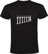 Flesopener Gereedschap Heren T-shirt | Bier | Monteur | Steeksleutel | Bout | Bouten | Klusjesman | Bouw | Bouwvakker | Shirt