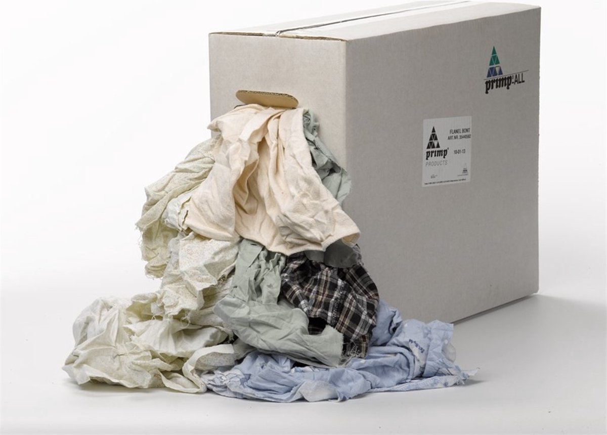Poetsdoek Bont Flanel Doos 9Kg