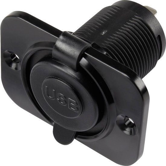 Dubbele USB-inbouwbus met stofkap Bus, inbouw verticaal 2-voudig ...