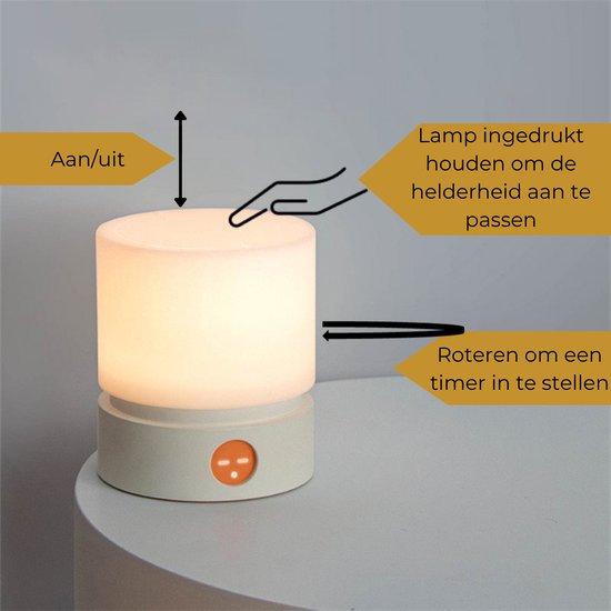 Lampe de table sans fil Lueas® LED - Lampe de chevet sans fil