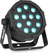 LED par - BeamZ SlimPar37 - Lampe disco LED DMX avec 12 LED de 4W - RGBW - Incl. télécommande