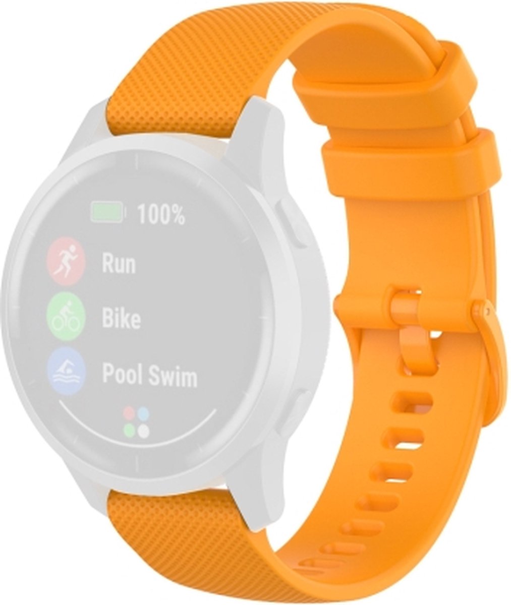 Voor Garmin Vivoactive 4 22 mm siliconen band (oranje)