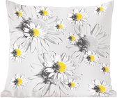 Coussins décoratifs - Oreillers Salon - 50x50 cm - Marguerite - Camomille - Fleurs - Motifs